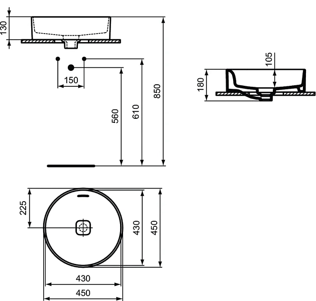 Раковина Ideal Standard Strada II T296101 45 см , изображение 7