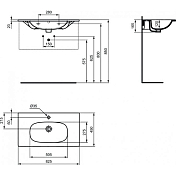 Изображение Раковина Ideal Standard Tesi T3509V3 80 см Раковина Ideal Standard Tesi T3509V3 80 см , изображение 6