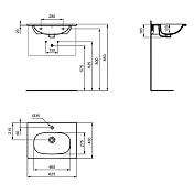 Раковина Ideal Standard Tesi T351001 60 см , изображение 4