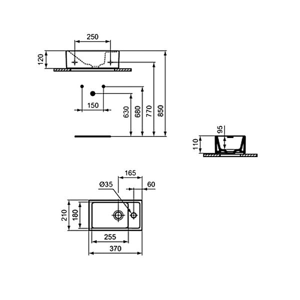 Раковина Ideal Standard Tempo E210901 35 см , изображение 2