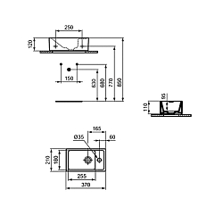 Фото Раковина Ideal Standard Tempo E210901 35 см