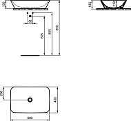 Раковина Ideal Standard Connect Air E034801 60 см , изображение 7