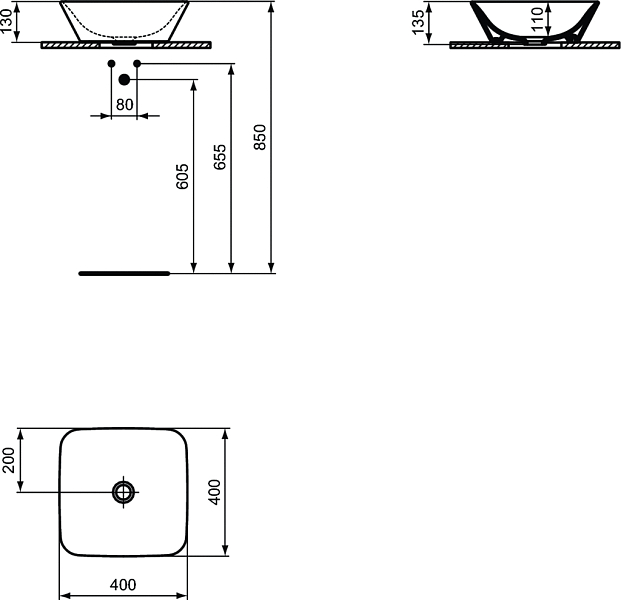 Раковина Ideal Standard Connect Arc E034701 40 см , изображение 6
