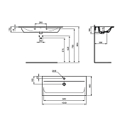 Раковина Ideal Standard Connect Air E027401 100 см , изображение 5