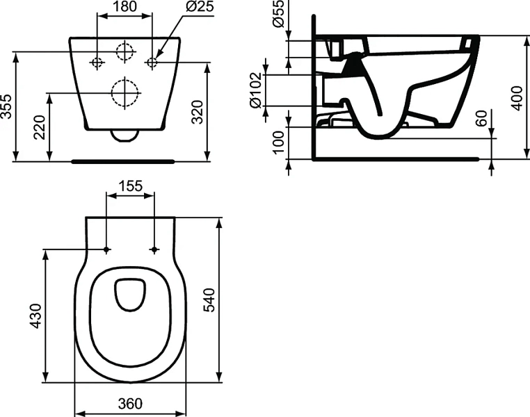 Унитаз подвесной Ideal Standard Connect E822301 , изображение 6