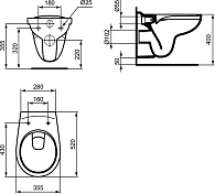 Унитаз подвесной Ideal Standard Eurovit K881201 , изображение 7
