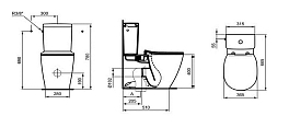 Изображение Унитаз-компакт Ideal Standard Connect AquaBlade E039701 без бачка и сиденья Унитаз-компакт Ideal Standard Connect AquaBlade E039701 без бачка и сиденья , изображение 2