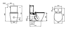 Фото Унитаз-компакт Ideal Standard Connect AquaBlade E039701 без бачка и сиденья