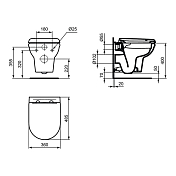 Изображение Унитаз подвесной Ideal Standard Exacto R002601 Унитаз подвесной Ideal Standard Exacto R002601 , изображение 4