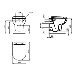 Фото Унитаз подвесной Ideal Standard Exacto R002601