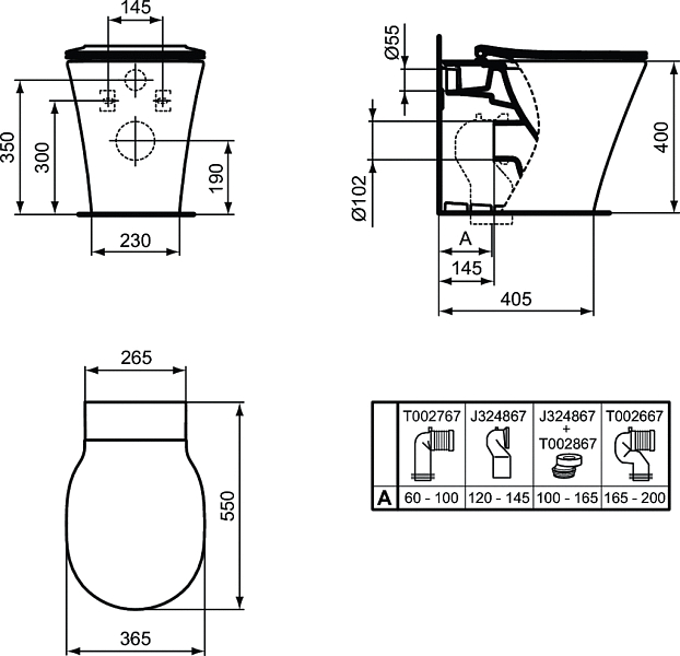 Унитаз приставной Ideal Standard Connect Air AquaBlade E004201 , изображение 5