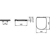 Крышка-сиденье Ideal Standard Tesi T3527V3 , изображение 2