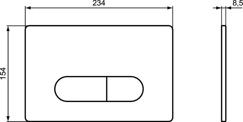 Кнопка смыва Ideal Standard Oleas R0115AC белый , изображение 3