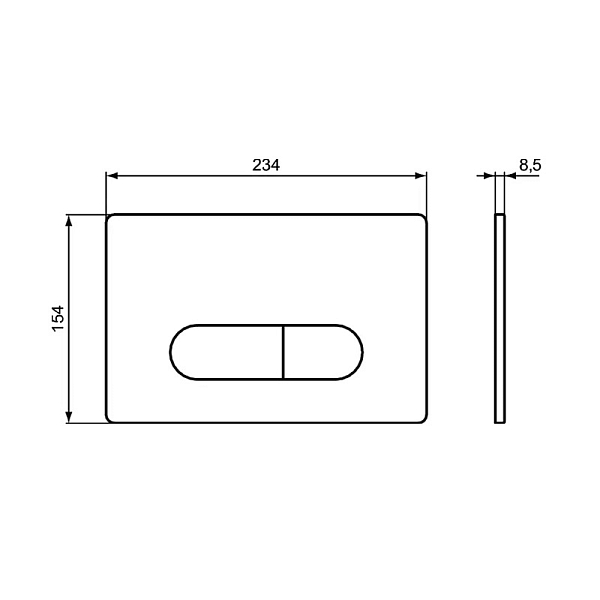 Кнопка смыва Ideal Standard Oleas R0117AA хром , изображение 3