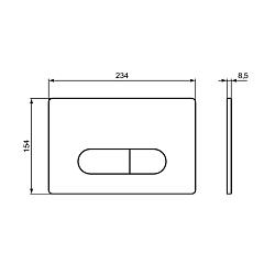 Фото Кнопка смыва Ideal Standard Oleas R0117AA хром
