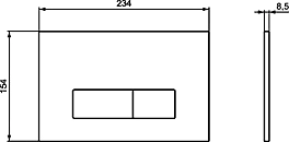 Кнопка смыва Ideal Standard Oleas R0121A6 черный матовый , изображение 3