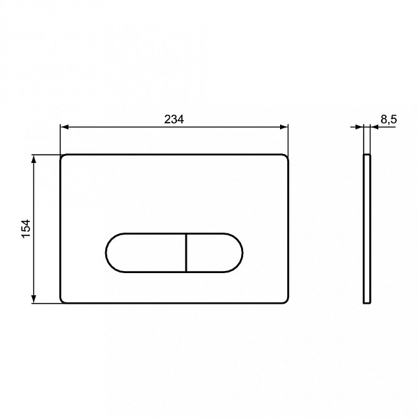Кнопка смыва Ideal Standard Oleas R0122AC белый , изображение 3