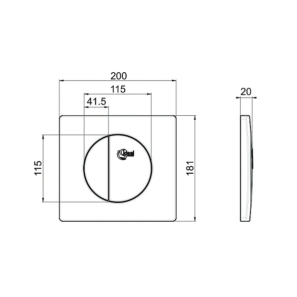 Кнопка смыва Ideal Standard W3091AA хром , изображение 2