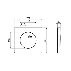 Фото Кнопка смыва Ideal Standard W3091AA хром