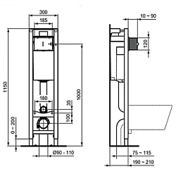 Фото Система инсталляции для унитазов Ideal Standard Prosys Eco Frame M E2332AA