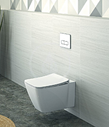 Фото Комплект Ideal Standard Strada II P387001 (подвесной унитаз + инсталляция + кнопка + сиденье)