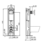 Комплект Ideal Standard Connect W220101 (подвесной унитаз + инсталляция + сиденье) , изображение 6