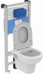 Фото Комплект Ideal Standard Exacto X042601 (подвесной унитаз + инсталляция + сиденье)