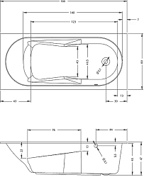 Фото Акриловая ванна Riho Bathtubs Lazy 180х80 R
