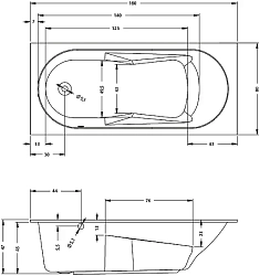Фото Акриловая ванна Riho Bathtubs Lazy 180х80 L