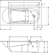 Акриловая ванна Riho Bathtubs Lazy 170х75 R , изображение 4