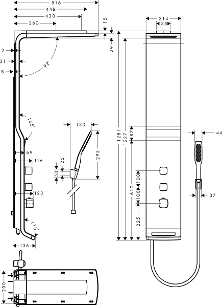 Душевая панель Hansgrohe Raindance 27008400 , изображение 8