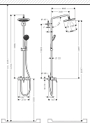 Изображение Душевая стойка Hansgrohe Croma 27222000 Душевая стойка Hansgrohe Croma 27222000 , изображение 4