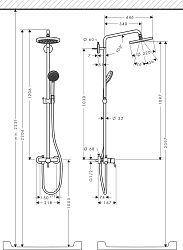 Фото Душевая стойка Hansgrohe Croma 27222000