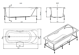 Изображение Акриловая ванна Roca BeCool 180x80 Акриловая ванна Roca BeCool 180x80 , изображение 14