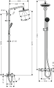 Изображение Душевая стойка Hansgrohe Croma 27223000 Душевая стойка Hansgrohe Croma 27223000 , изображение 6