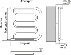 Изображение Полотенцесушитель водяной Terminus Фокстрот 40х60 Полотенцесушитель водяной Terminus Фокстрот 40х60 , изображение 3