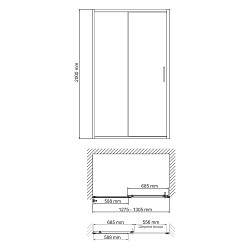 Фото Душевая дверь в нишу Wasserkraft Main 41S30 130 см