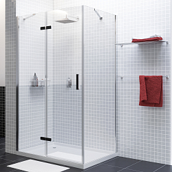 Фото Душевой уголок Wasserkraft Aller 10H06LBLACK MATT 120x80