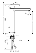 Изображение Смеситель Hansgrohe Metris S 31022000 для раковины Смеситель Hansgrohe Metris S 31022000 для раковины , изображение 3