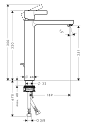 Фото Смеситель Hansgrohe Metris S 31022000 для раковины