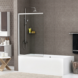 Фото Шторка на ванну Wasserkraft Main 41S02-80 80х140 см