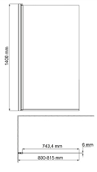Фото Шторка на ванну Wasserkraft Berkel 48P01-80 80х140 см