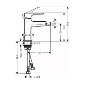 Изображение Смеситель Hansgrohe Metropol 32520700 для биде Смеситель Hansgrohe Metropol 32520700 для биде , изображение 2
