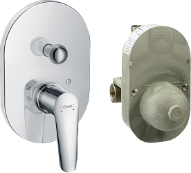 Фото Смеситель Hansgrohe Logis 71408000 с внутренней частью, для ванны с душем
