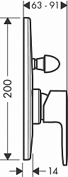 Фото Смеситель Hansgrohe Vernis Blend 71449670 для ванны с душем