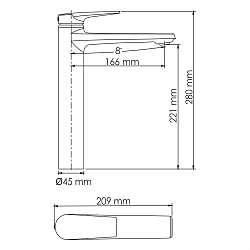 Фото Смеситель Wasserkraft Glan 6603H для раковины