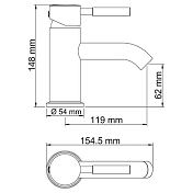 Изображение Смеситель Wasserkraft Main 4105 для раковины Смеситель Wasserkraft Main 4105 для раковины , изображение 4