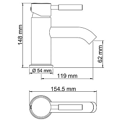 Фото Смеситель Wasserkraft Main 4105 для раковины