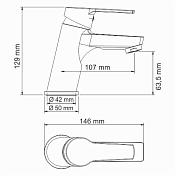 Смеситель Wasserkraft Rhin 4403 для раковины , изображение 5