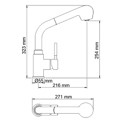 Фото Смеситель Wasserkraft Main 4166 для кухонной мойки